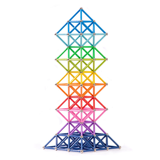 BANBBY 145pcs Magnetic Toys Upgraded 2.28 inches Building Sticks Set for Kids Magnet Games (10 Colors) EN